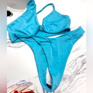 Neena One Shoulder Turquoise Brazilian 👙